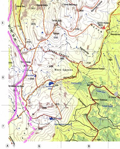 mapa Šar planina makedonská_60k